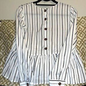 Fall Collection - The Infamous white and black stripe fall shirt 🍁